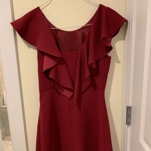 BCBGeneration red(dark) dress with back ruffles